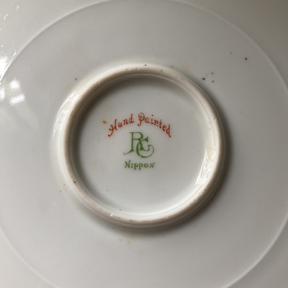 Antique Original RC Hand Painted Nippon Plate with Handles Gold W/Crest Design - Picture 11 of 15